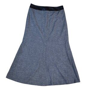 Dana Buchman VTG Wool Midi Skirt Sz 6 Gray Black A-Line Flare Quiet Luxury